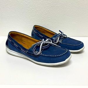 Clarks Artisan Blue and White Boat Shoes 9.5